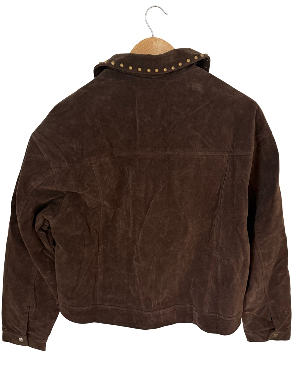Edikted Memphis Studded Faux Suede Western Cowboy Jacket Brown NWT Size S - Picture 6 of 11